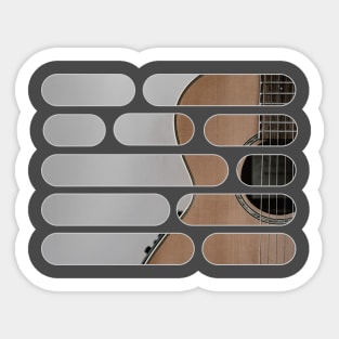 guitar artwork design Sticker